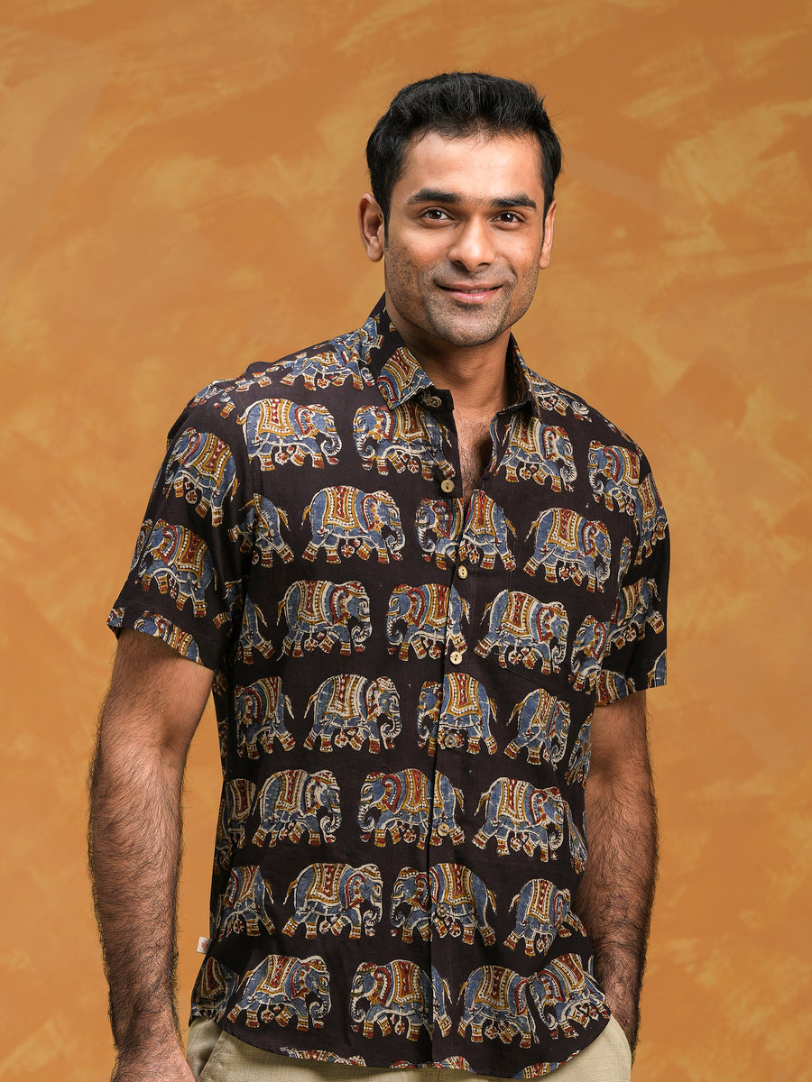 black elephant print top main image 1