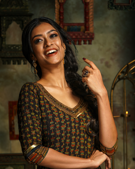 Ajrakh anarkali