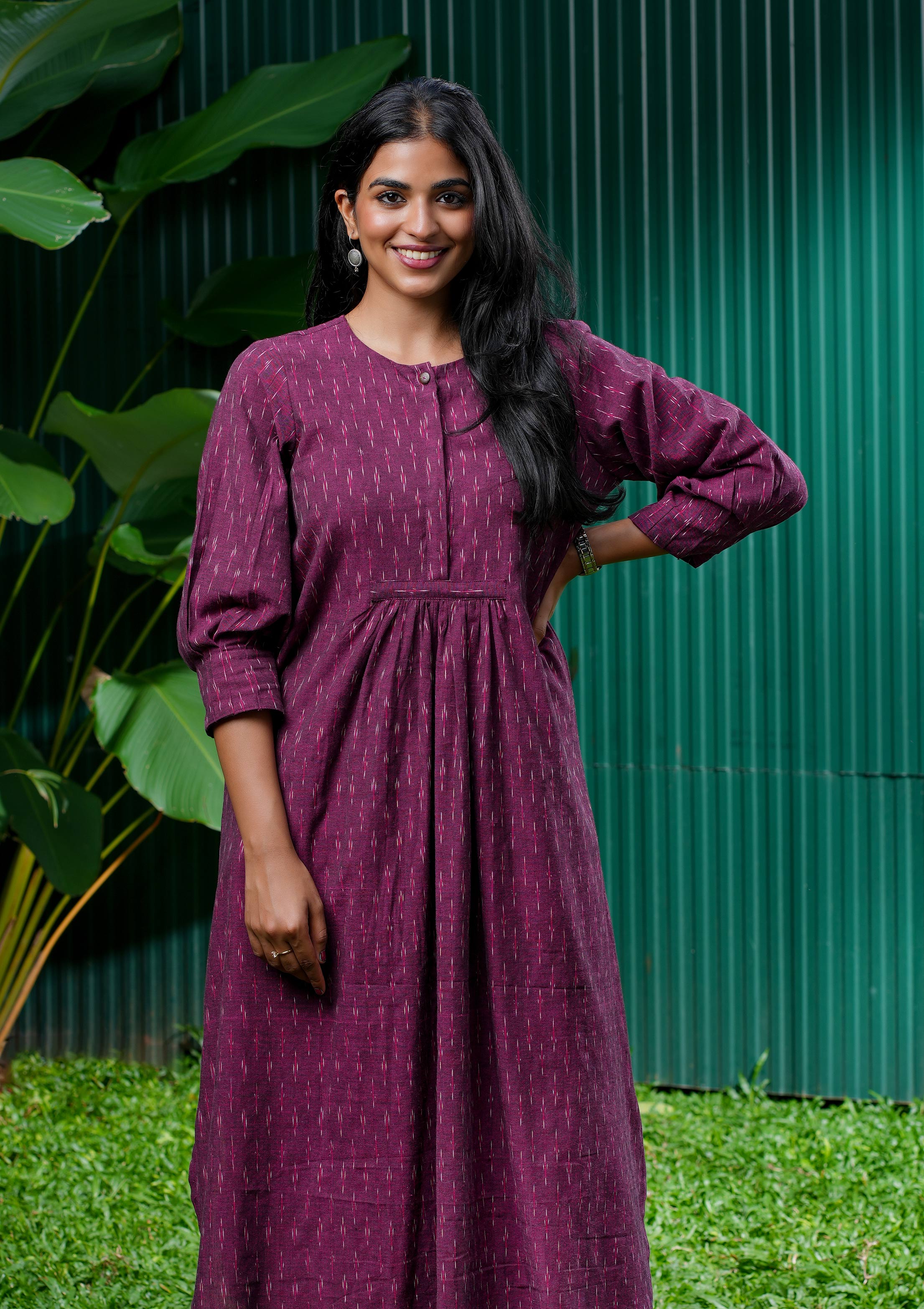 Rajisha Vijayan in Grape Wine Net Gown